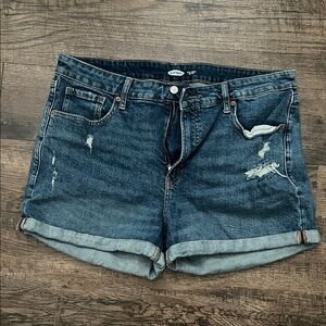 Old Navy OG short High Rise Distressed Blue Jean Shorts